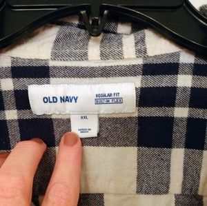 Women's Navy/White Plaid Shirt